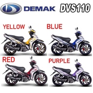 BODY COVER SET 100% ORIGINAL DEMAK DVS110 WITH STICKER(TIDAK TANAM) BLUE/RED/PURPLE/YELLOW | MOTORMA