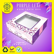 ( 20/50pcs ) Premium Window Purple Left Kuih Lapis / Kuih Talam / Gift Box