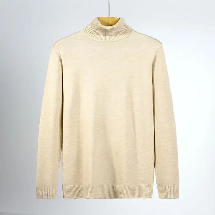 Nam Dài Tay Nhiệt Áo Chui Đầu Áo Len Cao Cấp Đan Giày Nhẹ Ấm Độ Đàn Hồi Thân Thiện Với Làn Da Thu Đô