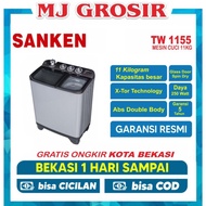 Ready MESIN CUCI SANKEN TW 1155 11KG 2 TABUNG 11KG