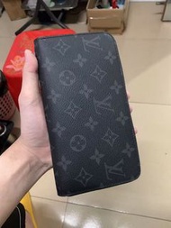 💯🆕 黑色 LV 經典Monogram老花 壓紋設計 多卡槽 拉鍊長款銀包