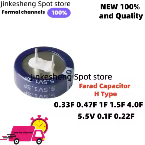 2Pcs Original H Type Push-in button type 5.5V 0.1F 1F 1.5F 4.0F 0.22F 0.33F 0.47F Farad Capacitor H 