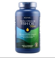 GNC 3倍超級魚油迷你膠囊 240粒心腦血管關節健康（EXP:07/2023）全新未開封