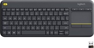 Logitech K400 Plus คีย์บอร์ดไร้สายพร้อมทัชแพดในตัว คีย์บอร์ดสำหรับ Smart TV และ PC ดีไซน์กะทัดรัด พิ