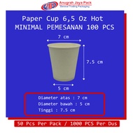 Paper Cup 6,5 Oz Hot Plain / Paper Drink Cup 6,5 Oz