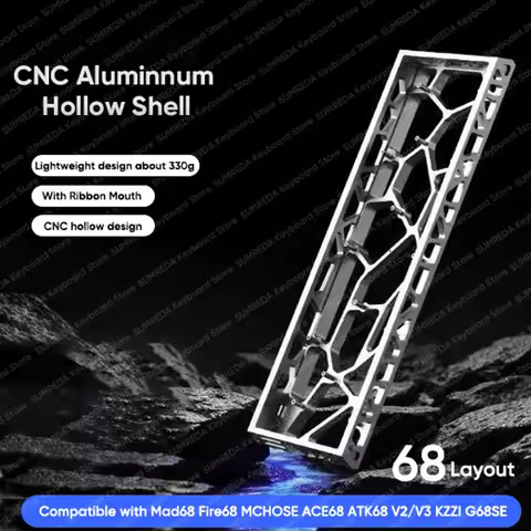 H68 Mad68 Mchose ACE68 Hollow Aluminum Keyboard Case Shell 68% Layouts For Mad 68he Fire68 ATK68 V2 
