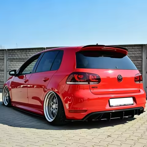 for Volkswagen VW Golf MK VI GTI 6 GTI Golf MK6 GTI Car Rear Bumper Diffuser Flag Spoiler Splitter A