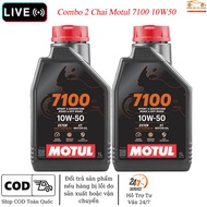Combo of 2 Bottles of Motul 7100 10W50 Premium Synthetic Oil for Manual and Clutch Vehicles