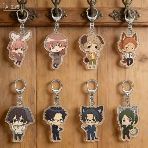 Wotakoi: Love Is Hard for Otaku Q-style Acrylic Pendant Keychains Bag Decorations Cartoon Character 