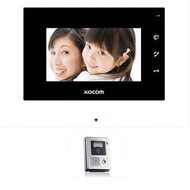 KOCOM KCV-372 Black 7inch Wide Color Video InterPhone + Door Camera Security DoorBell Intercom