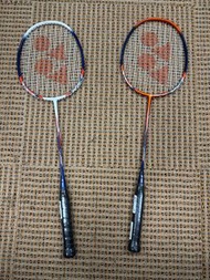 (適合初階新手,100%正版)全新送手膠拍套未拆手膠Yonex Nanoray 7000i 羽毛球拍2塊(橙及橙藍)