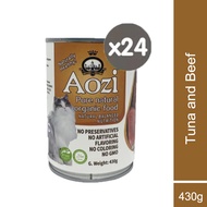 Aozi Organic Tuna and Beef Cat Food in Can 430g (24 Cans)