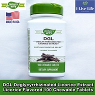 สารสกัดจากรากชะเอมเทศ เม็ดเคี้ยว DGL Deglycyrrhizinated Licorice Extract Licorice Flavored 100 Chewa