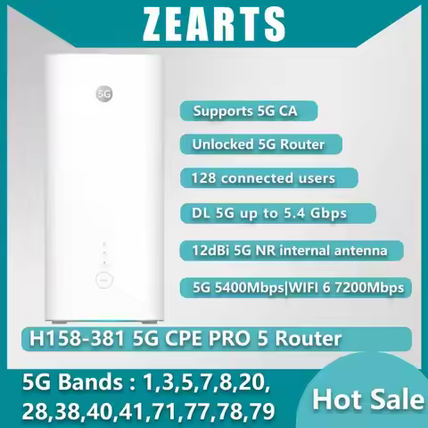 H158-381 5G CPE Pro 5 WIFI 6 Router 7200mbps Dual band Slot 5G modem Box H158（99.99%new/pro3 packagi