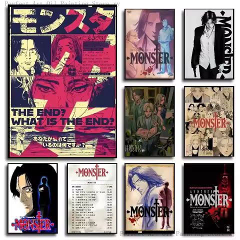 1PCS N-Naoki Urasawa S Monster Full Round/Square drill 5D DIY Diamond Painting Art Mosaic Home Decor