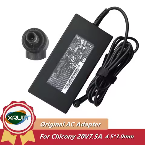 Chicony 20V 7.5A 150W AC Power Adapter Charger A18-150P1A For MSI Bravo 15 B5DD B5DD-243 B5DD-244 GF