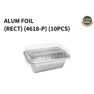 MY CHEF FOIL Food Grade Foil Tray Mould Aluminum Foil 4618-P with lid (10pcs)