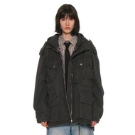 Partimentowomen 2 IN 1 Washed M65 Field Jacket Charcoal
