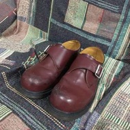 Dr.martens 酒紅色孟克鞋 金屬釦環 vintage 日本