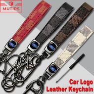 Ford Car Logo Leather Keychain Fashion Key Holder Motorcycle Key Ring For Ranger Raptor T9 T6 T7 T8 