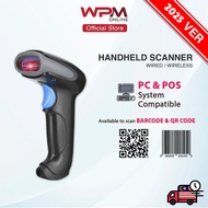 【Upgrade Ver】Scanz Hanheld Barcode Scanner 2D 1D QR Wired Wireless Barcode Reader Wireless Scan For 