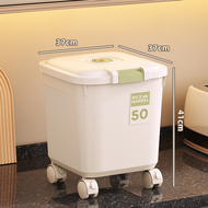 Rafayel  กล่องเก็บข้าวสาร ลังข้าวสาร  15/25 kg ถังเก็บเม็ดข้าวสาร ลังเก็บอาหารแห้ง ปิดผนึกป้องกันควา