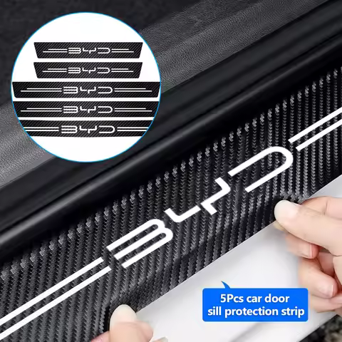 Car Door Sill Scuff Sticker Anti-scratch Protector Strip For BYD Atto 3 Yuan Plus Han Tang EV F3 E6 
