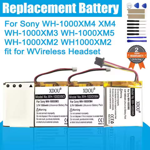 Replacement Wireless Headset Battery For Sony WH-1000XM4 XM4 WH-1000XM3 XM3 WH-1000XM5 XM5 723741 WH