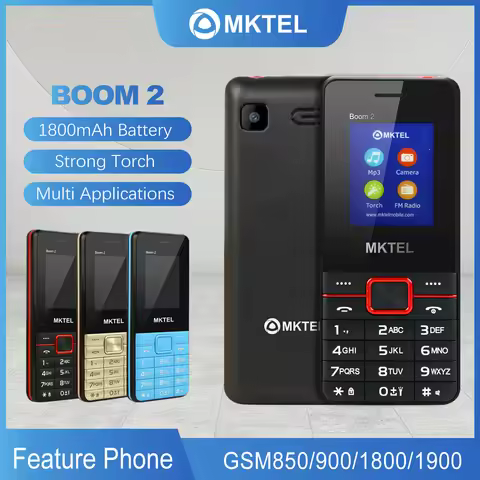 MKTEL BOOM 2 Feature Phone 1.77" Display 1800mAh Battery MP3 MP4 FM Radio Dual SIM Dual Standby Loud