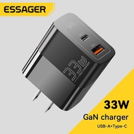 Essager ที่ชาร์จ USB C 33W GaN Type C PD ชาร์จเร็ว สําหรับ iP 14 13 12 11 Pro Max XS 8 P iPd Pro Air Mini