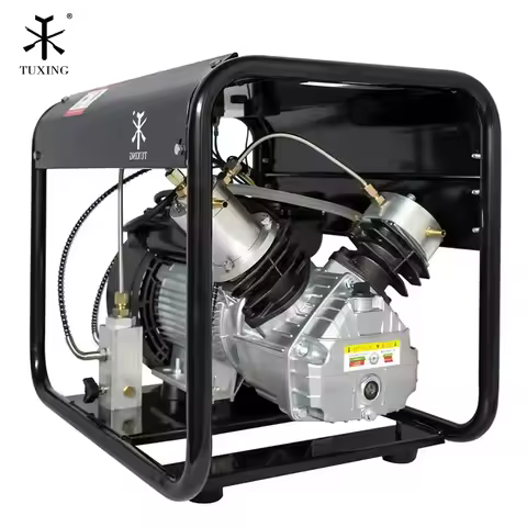 TUXING TXED012 300Bar PCP Air Compressor with Set Pressure 4500Psi High Pressure Compressor for PCP 