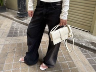 FLEQ BLACK DENIM (กางเกงเอวต่ำทรงbaggy)