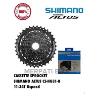 Cassette Sprocket Shimano Altus 8 Speed HG31-8 11-34T Megarange