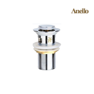 Anello 32mm CP Brass Press Pop-up Waste with Overflow - 90mm