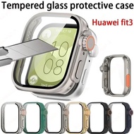 Screen Protector+Tempered Glass Cover for Huawei Watch Fit 3 Case Frame As Ultra2 Smart Watch Strap 