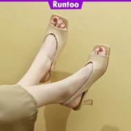 FB9 Vintage Square Toe High Heel Sandals - Perfect for Formal Events