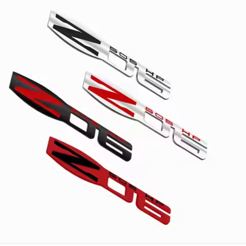 Car Emblem Metal Z06 505 Hp Badge Logo Body Decals Sticker For Corvette Guitar C4 C5 C6 C7 C8 Corvet
