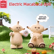 Miniso Maca Baca Cartoon Electric Doll desk decor doll decoration Good Night Series toys Hand Sponge Voice Sitting figure Posture Clap Hands ornament toy Gift Plush Doll cuddly toy model
