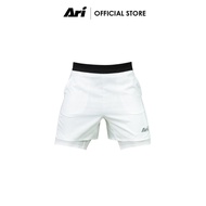 ARI MEN BREATHE 2IN1 V3 RUNNING SHORTS 3 INCHES-WHITE (AAP2907-02) Men's 3-Inch Pants 2IN1