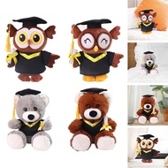 [Homyl478] Graduation Gift,Stuffed Bear Toy with Mini Gown Cap,Graduation