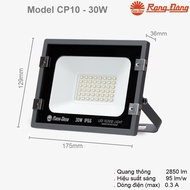 Đèn led chiếu pha Rạng Đông CP10 vỏ nhôm đúc