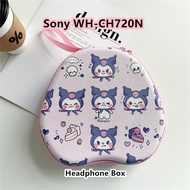 【Fast Shipment】For Sony WH-CH720N Headphone Case Simple Cartoon Headset Earpads Storage Bag Casing B