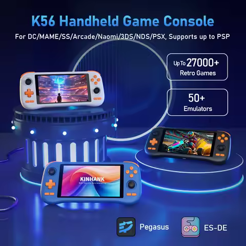 K56 Handheld Game Console 5.5'' IPS Touch Screen With 50+ Emulators Up To 27000+ Retro Games For DC/