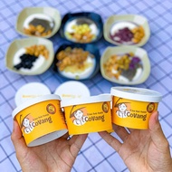 50 Ly Kem Giấy Nắp Giấy 150ml Đựng Tàu Hủ Singapore Topping Bánh Flan