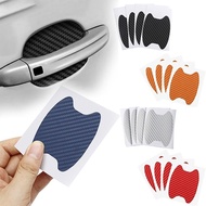 4PCS Car Door Handle Cup Protector Universal 3D Carbon Fiber Car Door Handle Paint Guard Side Sticker Prevent Paint Chipping Auto Door Handle Scratch Cover Guard Protective Film