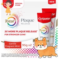 Colgate Total Plaque Release Gentle Fragrant Mint 95g Bundle of 2 Value Deal
