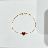 VCA 紅玉髓愛心手鏈