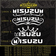 Sticker Logo cermin depan/body Isuzu lori cutting sticker