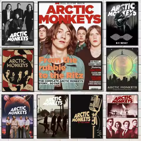 Arctic Monkeys Painting Calligraphy Canvas Poster: Crease Free Waterproof Durable All Space Wall Dec