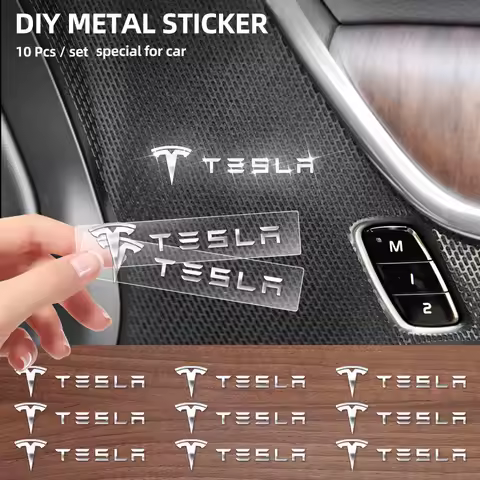 Metal Emblem Auto Decor Wiper Decals Reflective Car Window Stickers For Tesla Model 3 Model Model X 